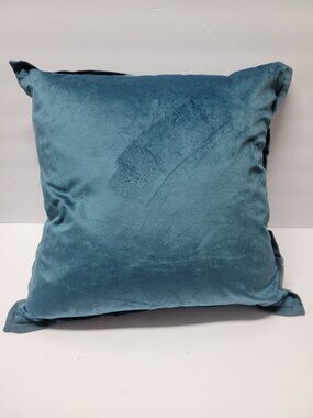 Pillow Perfect Square Throw Pillow Velvet Flange D Royal Blue 18" x 18"